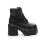 Smilegirl Fekete Női 8cm Csizma - Black