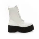 Smilegirl Fekete PU 6CM Női CSIZMA - White