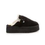 Smilegirl Khaki Ökológia bőr Női 5cm Papucs - Black