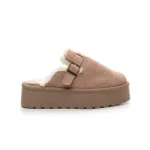 Smilegirl Khaki Ökológia bőr Női 5cm Papucs - khaki